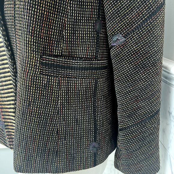 Deborah Cross Vintage Textile Wearable Art Jacket Blazer Small Medium - Picture 2 of 8